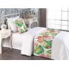 Ambesonne Floral Bed Runner Set, Valentine’s Day Theme Flowers Vintage Botanical Nature Ornament Art, Decorative Bedding Scarf and a Pillow Sham for Hotels Homes, Twin, Dark Coral and Fern Green(Apple Green and Pastel Pink)