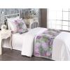 Ambesonne Floral Bed Runner Set, Valentine’s Day Theme Flowers Vintage Botanical Nature Ornament Art, Decorative Bedding Scarf and a Pillow Sham for Hotels Homes, Twin, Dark Coral and Fern Green(Pale Eggplant Sage Green)