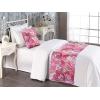 Ambesonne Floral Bed Runner Set, Valentine’s Day Theme Flowers Vintage Botanical Nature Ornament Art, Decorative Bedding Scarf and a Pillow Sham for Hotels Homes, Twin, Dark Coral and Fern Green(Dried Rose and Pale Ruby)