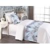 Ambesonne Floral Bed Runner Set, Valentine’s Day Theme Flowers Vintage Botanical Nature Ornament Art, Decorative Bedding Scarf and a Pillow Sham for Hotels Homes, Twin, Dark Coral and Fern Green(Lavender Blue and Grey)