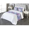 Ambesonne Floral Bed Runner Set, Valentine’s Day Theme Flowers Vintage Botanical Nature Ornament Art, Decorative Bedding Scarf and a Pillow Sham for Hotels Homes, Twin, Dark Coral and Fern Green(Lavender Blue and Pale Lilac)