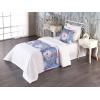 Ambesonne Floral Bed Runner Set, Valentine’s Day Theme Flowers Vintage Botanical Nature Ornament Art, Decorative Bedding Scarf and a Pillow Sham for Hotels Homes, Twin, Dark Coral and Fern Green(Lavender Blue and Pale Lilac)