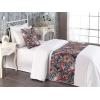 Ambesonne Floral Bed Runner Set, Valentine’s Day Theme Grunge Style Repetitive Rose Flowers Abstract, Decorative Bedding Scarf and 2 Pillow Shams for Hotels Homes, King, Pale Fuchsia and Sepia(Scarlet and Lavender Blue)