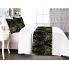 Ambesonne Floral Bed Runner Set, Valentine’s Day Theme Grunge Style Repetitive Rose Flowers Abstract, Decorative Bedding Scarf and 2 Pillow Shams for Hotels Homes, King, Pale Fuchsia and Sepia(Charcoal Grey and Dark Yellow)