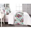 Ambesonne Floral Bed Runner Set, Valentine’s Day Theme Grunge Style Repetitive Rose Flowers Abstract, Decorative Bedding Scarf and 2 Pillow Shams for Hotels Homes, King, Pale Fuchsia and Sepia(Pistachio Green and Ruby)