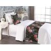 Ambesonne Floral Bed Runner Set, Valentine’s Day Theme Grunge Style Repetitive Rose Flowers Abstract, Decorative Bedding Scarf and 2 Pillow Shams for Hotels Homes, King, Pale Fuchsia and Sepia(Paprika and Dark Olive Green)