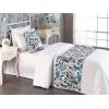 Ambesonne Floral Bed Runner Set, Valentine’s Day Theme Grunge Style Repetitive Rose Flowers Abstract, Decorative Bedding Scarf and 2 Pillow Shams for Hotels Homes, King, Pale Fuchsia and Sepia(Maroon and Dark Blue Grey)