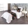 Ambesonne Floral Bed Runner Set, Valentine’s Day Theme Grunge Style Repetitive Rose Flowers Abstract, Decorative Bedding Scarf and 2 Pillow Shams for Hotels Homes, King, Pale Fuchsia and Sepia(Paprika and Dark Olive Green)