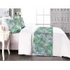 Ambesonne Floral Bed Runner Set, Valentine’s Day Theme Grunge Style Repetitive Rose Flowers Abstract, Decorative Bedding Scarf and 2 Pillow Shams for Hotels Homes, King, Pale Fuchsia and Sepia(Pale Green and Earth Yellow)