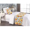 Ambesonne Floral Bed Runner Set, Valentine’s Day Theme Grunge Style Repetitive Rose Flowers Abstract, Decorative Bedding Scarf and 2 Pillow Shams for Hotels Homes, King, Pale Fuchsia and Sepia(Earth Yellow Violet Blue)