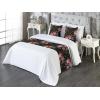 Ambesonne Floral Bed Runner Set, Valentine’s Day Theme Grunge Style Repetitive Rose Flowers Abstract, Decorative Bedding Scarf and 2 Pillow Shams for Hotels Homes, King, Pale Fuchsia and Sepia(Paprika and Dark Olive Green)