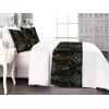 Ambesonne Floral Bed Runner Set, Valentine’s Day Theme Grunge Style Repetitive Rose Flowers Abstract, Decorative Bedding Scarf and 2 Pillow Shams for Hotels Homes, King, Pale Fuchsia and Sepia(Charcoal Grey Dark Yellow)