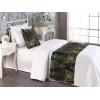 Ambesonne Floral Bed Runner Set, Valentine’s Day Theme Grunge Style Repetitive Rose Flowers Abstract, Decorative Bedding Scarf and 2 Pillow Shams for Hotels Homes, King, Pale Fuchsia and Sepia(Charcoal Grey and Dark Yellow)
