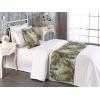 Ambesonne Floral Bed Runner Set, Valentine’s Day Theme Grunge Style Repetitive Rose Flowers Abstract, Decorative Bedding Scarf and 2 Pillow Shams for Hotels Homes, King, Pale Fuchsia and Sepia(Pale Orange and Army Green)
