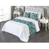 Ambesonne Floral Bed Runner Set, Valentine’s Day Theme Grunge Style Repetitive Rose Flowers Abstract, Decorative Bedding Scarf and 2 Pillow Shams for Hotels Homes, King, Pale Fuchsia and Sepia(Dark Cadet Blue and Brown)