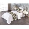 Ambesonne Floral Bed Runner Set, Valentine’s Day Theme Grunge Style Repetitive Rose Flowers Abstract, Decorative Bedding Scarf and 2 Pillow Shams for Hotels Homes, King, Pale Fuchsia and Sepia(Pale Coffee and Burnt Sienna)