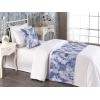 Ambesonne Floral Bed Runner Set, Valentine’s Day Theme Vintage Style Romantic Roses Pattern Plot, Decorative Bedding Scarf and a Pillow Sham for Hotels Homes, Twin, Dark Fuchsia and Slate Blue(Dark Lavender and Violet)