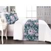 Ambesonne Floral Bed Runner Set, Valentine’s Day Theme Vintage Style Romantic Roses Pattern Plot, Decorative Bedding Scarf and a Pillow Sham for Hotels Homes, Twin, Dark Fuchsia and Slate Blue(Dark Teal and Soft Pink)