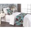 Ambesonne Floral Bed Runner Set, Valentine’s Day Theme Vintage Style Romantic Roses Pattern Plot, Decorative Bedding Scarf and a Pillow Sham for Hotels Homes, Twin, Dark Fuchsia and Slate Blue(Dark Fuchsia and Slate Blue)