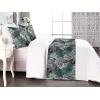 Ambesonne Floral Bed Runner Set, Valentine’s Day Theme Vintage Style Romantic Roses Pattern Plot, Decorative Bedding Scarf and a Pillow Sham for Hotels Homes, Twin, Dark Fuchsia and Slate Blue(Dark Teal and Pale Grey)
