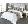 Ambesonne Floral Bed Runner Set, Valentine’s Day Theme Vintage Style Romantic Roses Pattern Plot, Decorative Bedding Scarf and a Pillow Sham for Hotels Homes, Twin, Dark Fuchsia and Slate Blue(Dark Coral and Hunter Green)