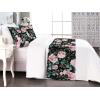 Ambesonne Floral Bed Runner Set, Valentine’s Day Theme Vintage Style Romantic Roses Pattern Plot, Decorative Bedding Scarf and a Pillow Sham for Hotels Homes, Twin, Dark Fuchsia and Slate Blue(Soft Pink and Hunter Green)