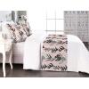 Ambesonne Floral Bed Runner Set, Valentine’s Day Theme Vintage Style Romantic Roses Pattern Plot, Decorative Bedding Scarf and a Pillow Sham for Hotels Homes, Twin, Dark Fuchsia and Slate Blue(Charcoal Grey and Champagne)