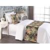 Ambesonne Floral Bed Runner Set, Valentine’s Day Theme Vintage Style Romantic Roses Pattern Plot, Decorative Bedding Scarf and a Pillow Sham for Hotels Homes, Twin, Dark Fuchsia and Slate Blue(Pale Orange Sage Green)
