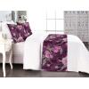 Ambesonne Floral Bed Runner Set, Valentine’s Day Theme Vintage Style Romantic Roses Pattern Plot, Decorative Bedding Scarf and a Pillow Sham for Hotels Homes, Twin, Dark Fuchsia and Slate Blue(Dark Magenta and Purple)