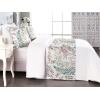 Ambesonne Floral Bed Runner Set, Valentine’s Day Theme Vintage Style Romantic Roses Pattern Plot, Decorative Bedding Scarf and a Pillow Sham for Hotels Homes, Twin, Dark Fuchsia and Slate Blue(Laurel Green and Pale Taupe)
