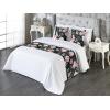 Ambesonne Floral Bed Runner Set, Valentine’s Day Theme Vintage Style Romantic Roses Pattern Plot, Decorative Bedding Scarf and a Pillow Sham for Hotels Homes, Twin, Dark Fuchsia and Slate Blue(Soft Pink and Hunter Green)