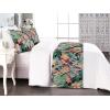 Ambesonne Floral Bed Runner Set, Valentine’s Day Theme Vintage Style Romantic Roses Pattern Plot, Decorative Bedding Scarf and a Pillow Sham for Hotels Homes, Twin, Dark Fuchsia and Slate Blue(Dark Coral and Hunter Green)
