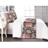 Ambesonne Floral Bed Runner Set, Valentine’s Day Theme Vintage Style Romantic Roses Pattern Plot, Decorative Bedding Scarf and a Pillow Sham for Hotels Homes, Twin, Dark Fuchsia and Slate Blue(Dried Rose Olive Green)