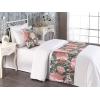 Ambesonne Floral Bed Runner Set, Valentine’s Day Theme Vintage Style Romantic Roses Pattern Plot, Decorative Bedding Scarf and a Pillow Sham for Hotels Homes, Twin, Dark Fuchsia and Slate Blue(Dried Rose Olive Green)