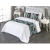 Ambesonne Floral Bed Runner Set, Valentine’s Day Theme Vintage Style Romantic Roses Pattern Plot, Decorative Bedding Scarf and a Pillow Sham for Hotels Homes, Twin, Dark Fuchsia and Slate Blue(Dark Fuchsia and Slate Blue)