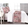 Ambesonne Floral Bed Runner Set, Valentine’s Day Theme Vintage Style Romantic Roses Pattern Plot, Decorative Bedding Scarf and a Pillow Sham for Hotels Homes, Twin, Dark Fuchsia and Slate Blue(Pale Rose and Pastel Pink)