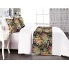 Ambesonne Floral Bed Runner Set, Valentine’s Day Theme Vintage Style Romantic Roses Pattern Plot, Decorative Bedding Scarf and a Pillow Sham for Hotels Homes, Twin, Dark Fuchsia and Slate Blue(Pale Orange Sage Green)