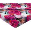Ambesonne Floral Fitted Sheet, Realistic Painting Print A Million Roses to My Love Valentines Day, Decorative Soft Bedding All-Round Elastic Pocket, California King, Pale Pink Dark Pink and Ecru(Magenta Army Green White)
