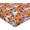 Ambesonne Floral Fitted Sheet, Realistic Painting Print A Million Roses to My Love Valentines Day, Decorative Soft Bedding All-Round Elastic Pocket, California King, Pale Pink Dark Pink and Ecru(Ginger Sea Blue Rose)