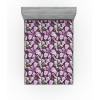 Ambesonne Floral Fitted Sheet, Realistic Painting Print A Million Roses to My Love Valentines Day, Decorative Soft Bedding All-Round Elastic Pocket, California King, Pale Pink Dark Pink and Ecru(Lilac Reseda Green Plum)