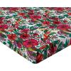 Ambesonne Floral Fitted Sheet, Realistic Painting Print A Million Roses to My Love Valentines Day, Decorative Soft Bedding All-Round Elastic Pocket, California King, Pale Pink Dark Pink and Ecru(Red Forest Green Coconut)