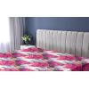 Ambesonne Floral Fitted Sheet, Realistic Painting Print A Million Roses to My Love Valentines Day, Decorative Soft Bedding All-Round Elastic Pocket, California King, Pale Pink Dark Pink and Ecru(Magenta Army Green White)