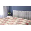 Ambesonne Floral Fitted Sheet, Realistic Painting Print A Million Roses to My Love Valentines Day, Decorative Soft Bedding All-Round Elastic Pocket, California King, Pale Pink Dark Pink and Ecru(Coral Coral and Pale Grey)