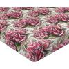Ambesonne Floral Fitted Sheet, Realistic Painting Print A Million Roses to My Love Valentines Day, Decorative Soft Bedding All-Round Elastic Pocket, California King, Pale Pink Dark Pink and Ecru(Pale Pink Reseda Green)