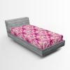 Ambesonne Floral Fitted Sheet, Realistic Painting Print A Million Roses to My Love Valentines Day, Decorative Soft Bedding All-Round Elastic Pocket, California King, Pale Pink Dark Pink and Ecru(Pale Fuchsia Pink Rose)
