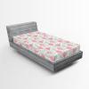 Ambesonne Floral Fitted Sheet, Realistic Painting Print A Million Roses to My Love Valentines Day, Decorative Soft Bedding All-Round Elastic Pocket, California King, Pale Pink Dark Pink and Ecru(Ruby Beige and Sea Blue)