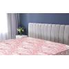 Ambesonne Floral Fitted Sheet, Realistic Painting Print A Million Roses to My Love Valentines Day, Decorative Soft Bedding All-Round Elastic Pocket, California King, Pale Pink Dark Pink and Ecru(Pale Ruby White)