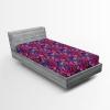 Ambesonne Floral Fitted Sheet, Realistic Painting Print A Million Roses to My Love Valentines Day, Decorative Soft Bedding All-Round Elastic Pocket, California King, Pale Pink Dark Pink and Ecru(Violet Dark Purple and Coral)