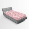 Ambesonne Floral Fitted Sheet, Realistic Painting Print A Million Roses to My Love Valentines Day, Decorative Soft Bedding All-Round Elastic Pocket, California King, Pale Pink Dark Pink and Ecru(Pale Ruby White)