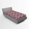 Ambesonne Floral Fitted Sheet, Realistic Painting Print A Million Roses to My Love Valentines Day, Decorative Soft Bedding All-Round Elastic Pocket, California King, Pale Pink Dark Pink and Ecru(Eggplant Sage Green and Mauve)